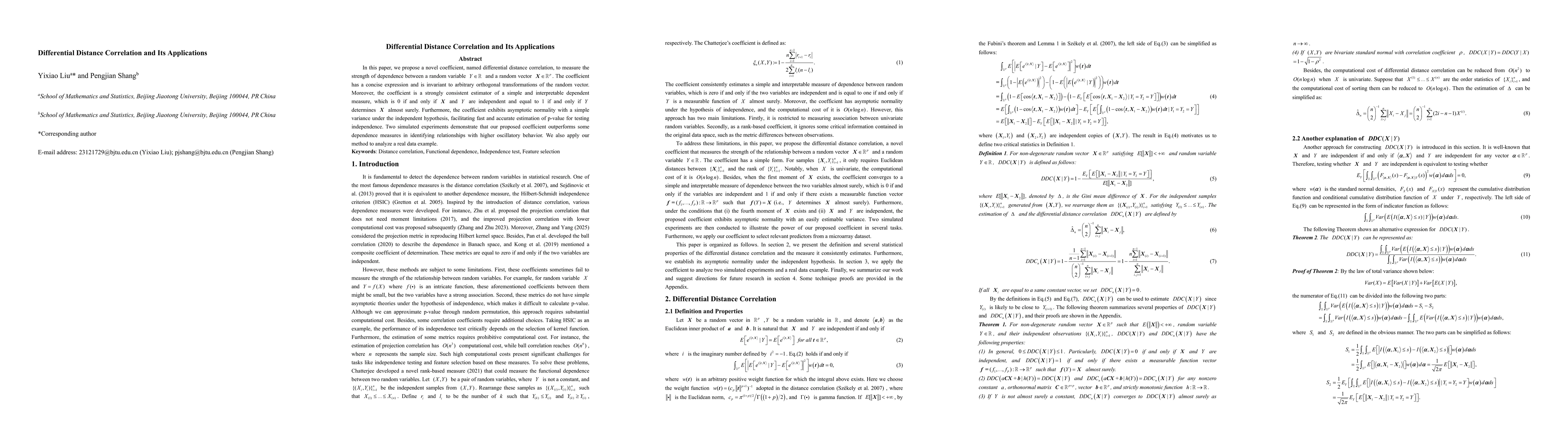 Thumbnail for Differential Distance Correlation and Its Applications