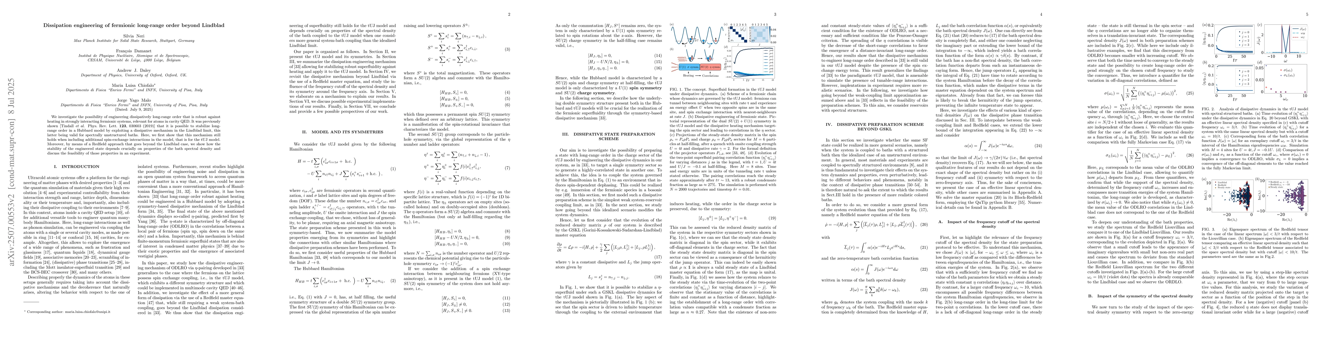 Thumbnail for Dissipation engineering of fermionic long-range order beyond Lindblad