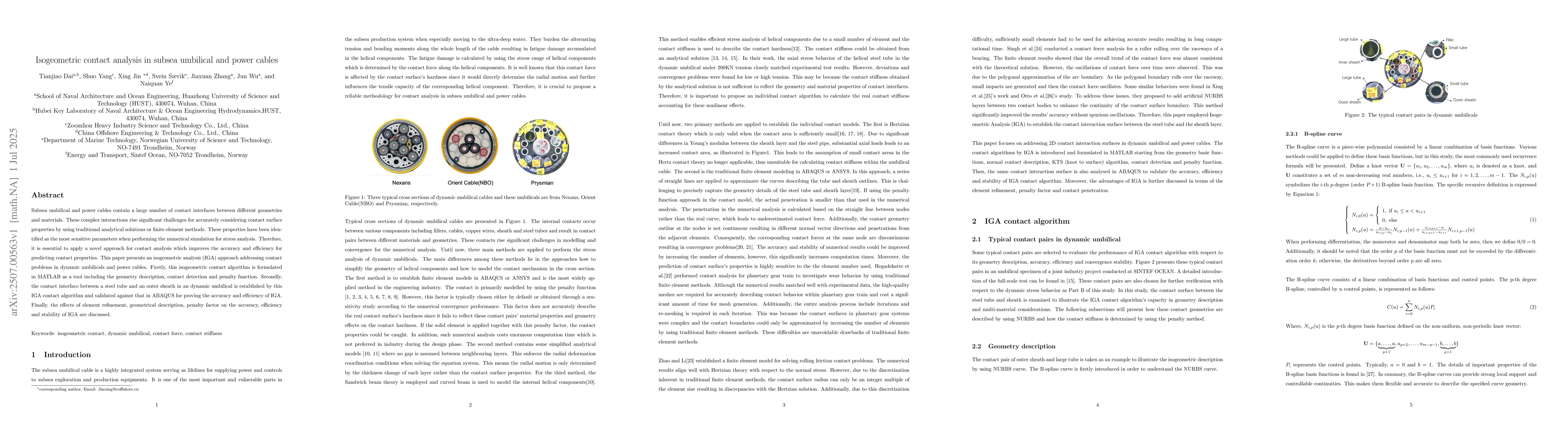 Thumbnail for Isogeometric contact analysis in subsea umbilical and power cables