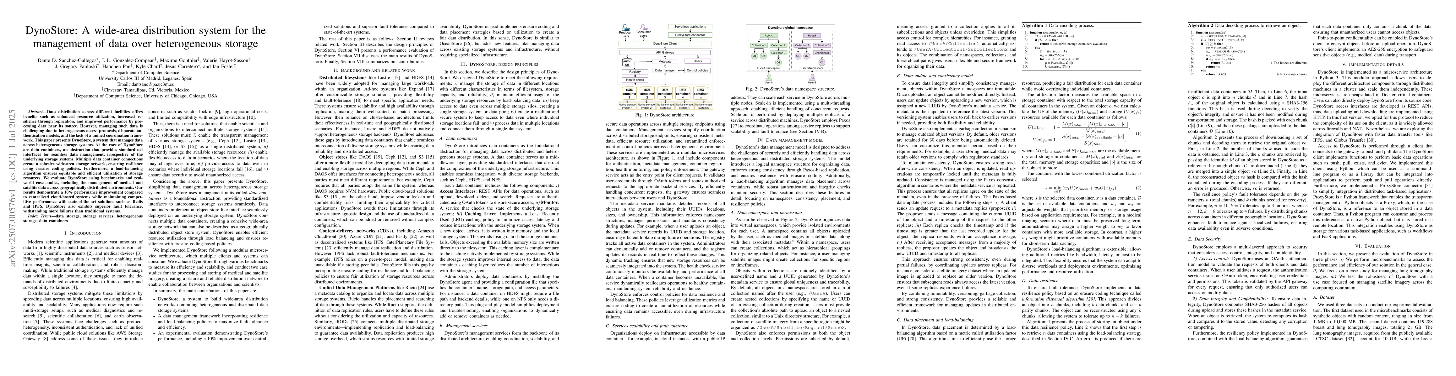 Thumbnail for DynoStore: A wide-area distribution system for the management of data
  over heterogeneous storage