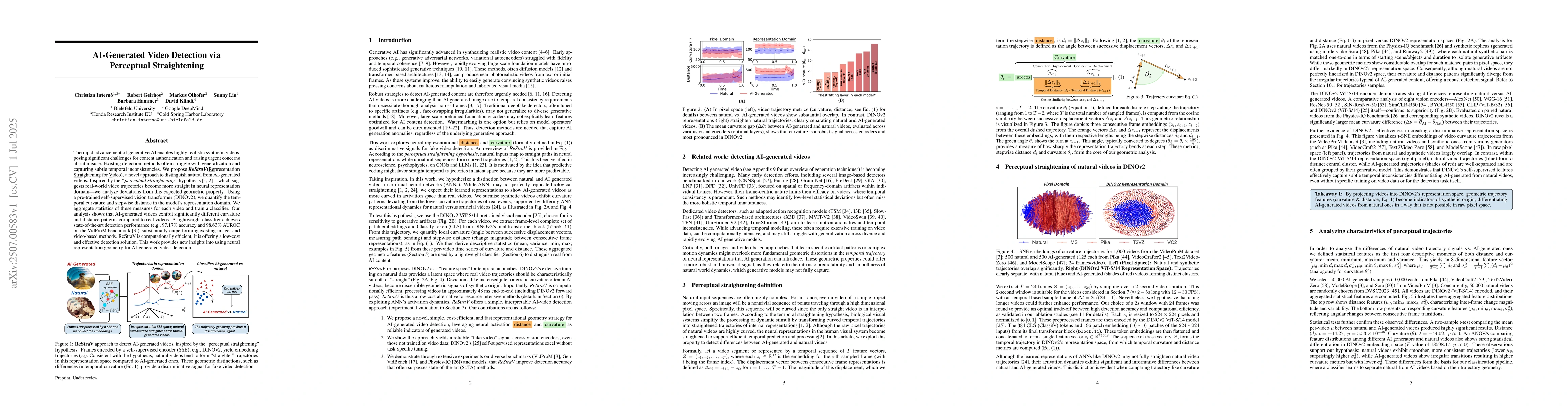 Thumbnail for AI-Generated Video Detection via Perceptual Straightening