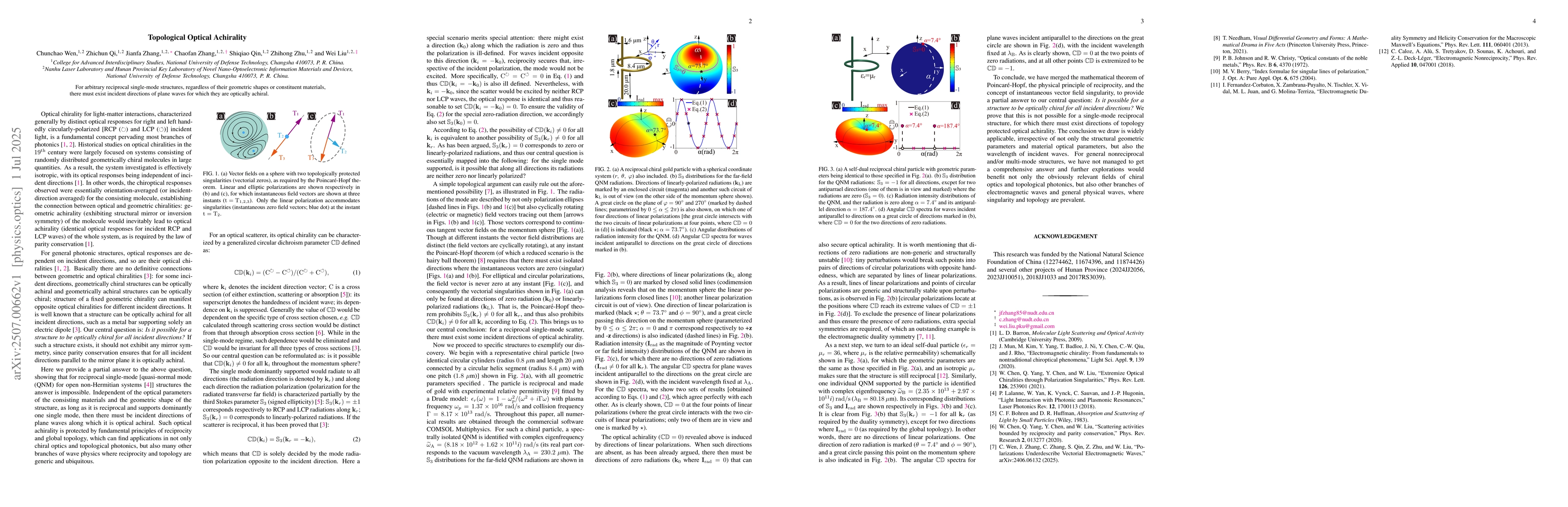 Thumbnail for Topological Optical Achirality