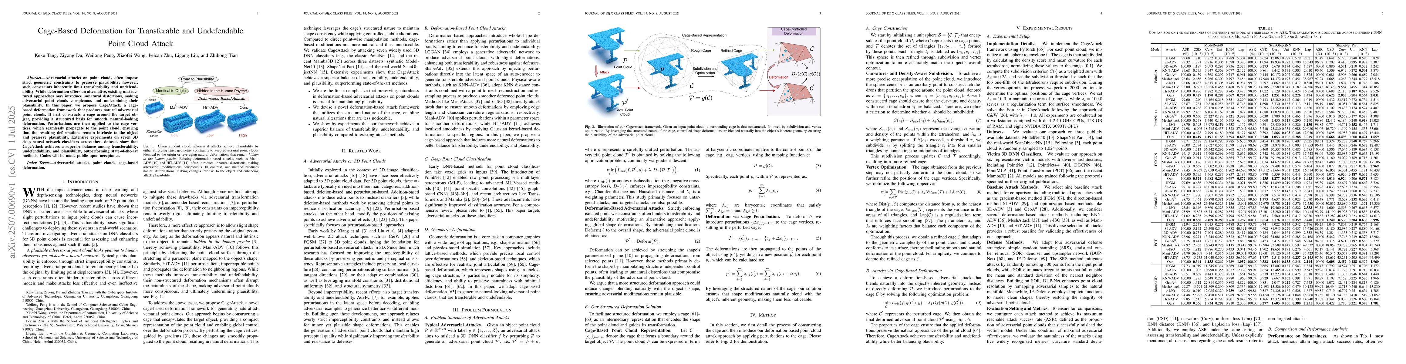 Thumbnail for Cage-Based Deformation for Transferable and Undefendable Point Cloud
  Attack