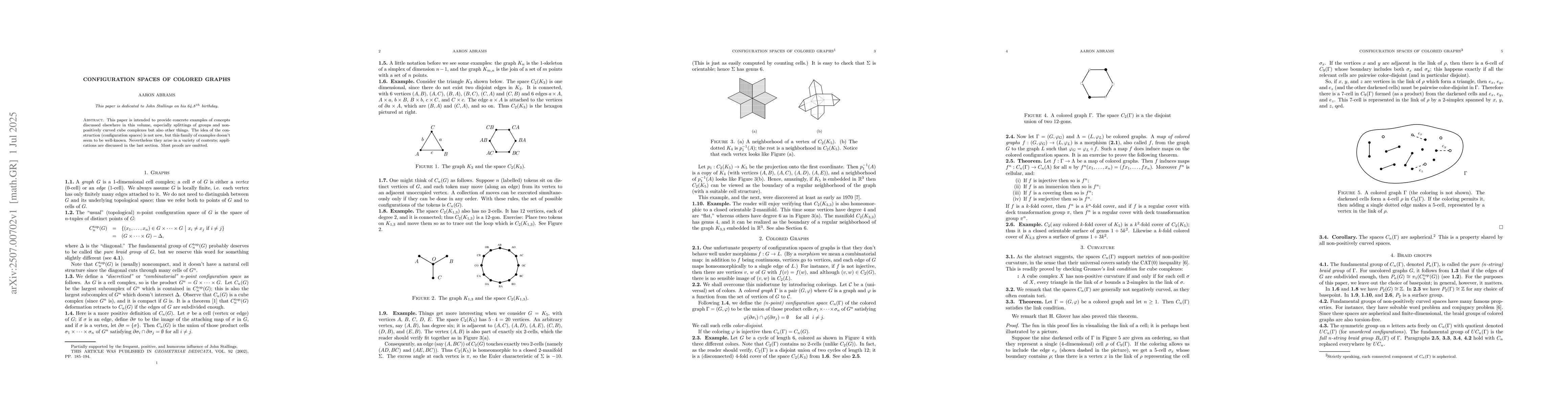 Thumbnail for Configuration Spaces of Colored Graphs
