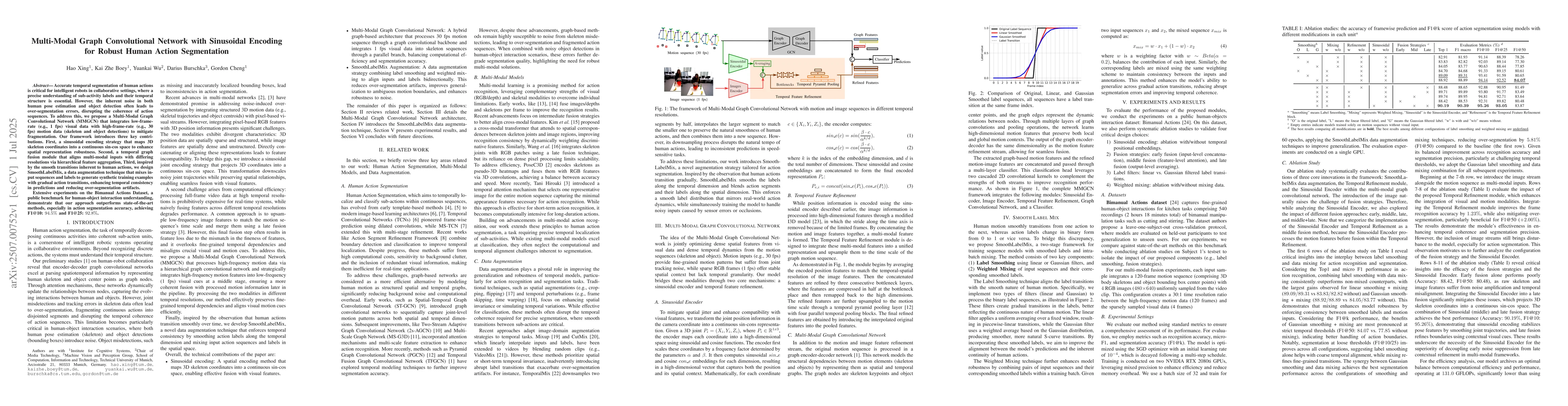 Thumbnail for Multi-Modal Graph Convolutional Network with Sinusoidal Encoding for
  Robust Human Action Segmentation