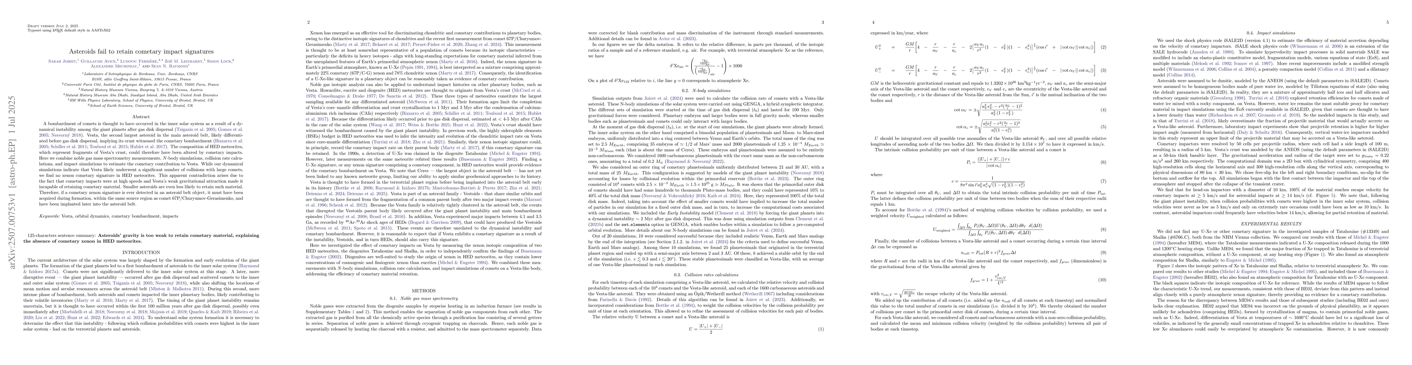 Thumbnail for Asteroids fail to retain cometary impact signatures
