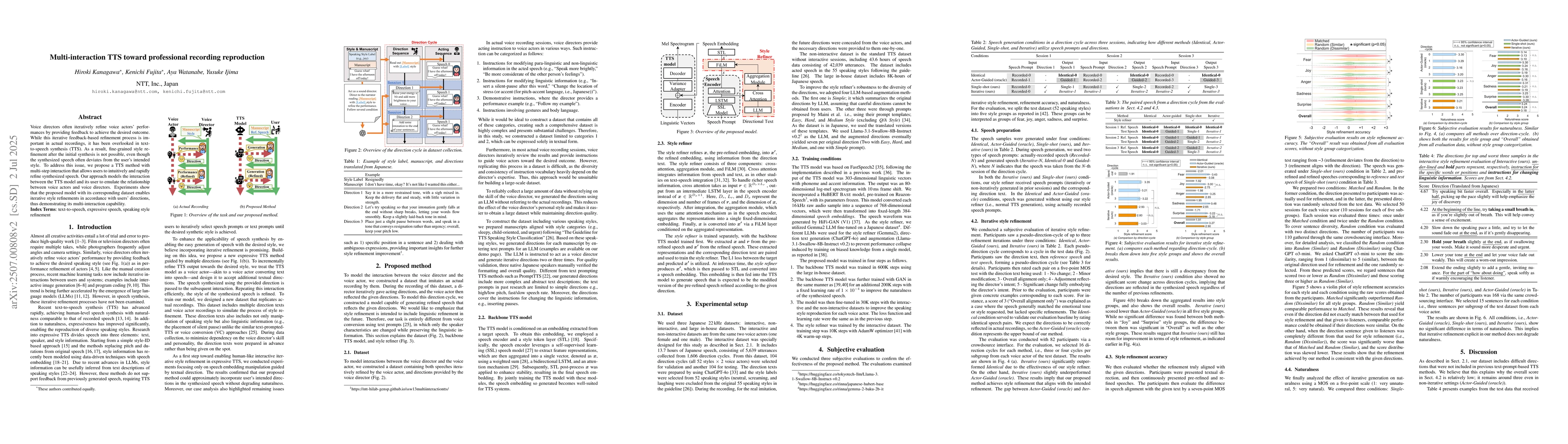 Thumbnail for Multi-interaction TTS toward professional recording reproduction