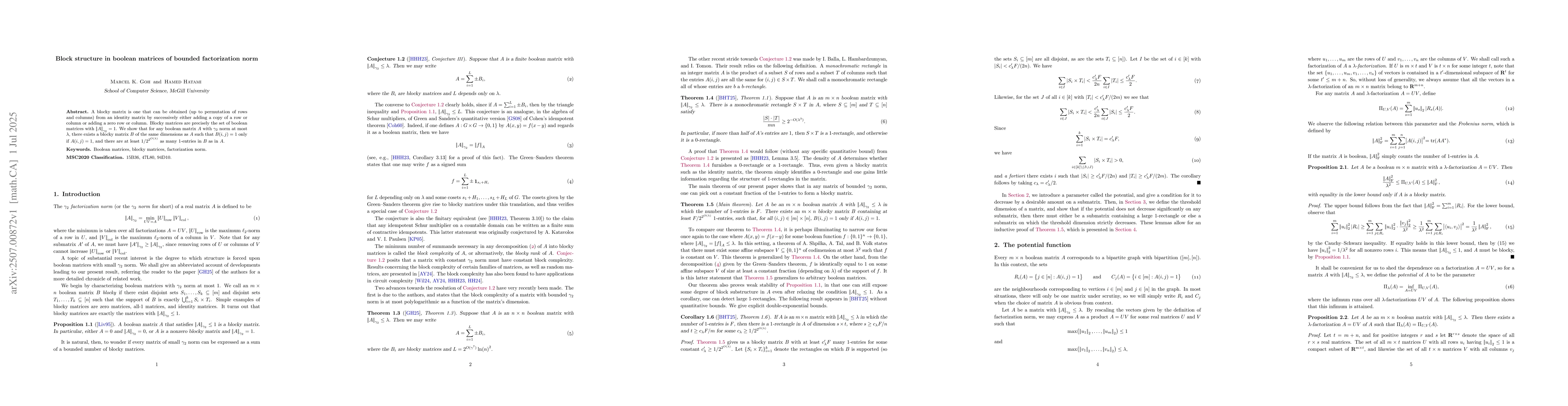 Thumbnail for Block structure in boolean matrices of bounded factorization norm