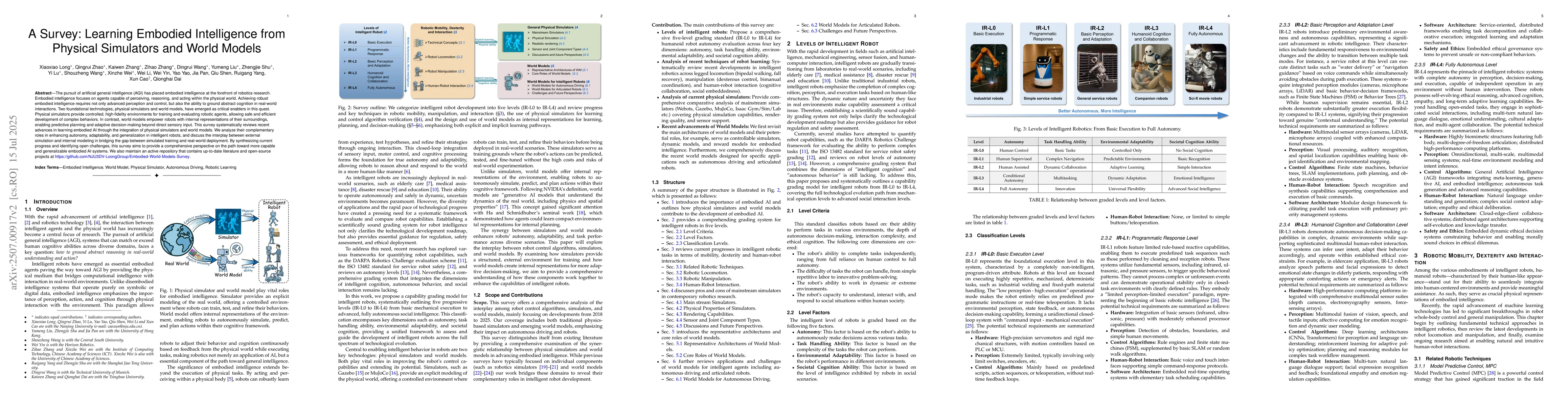 Thumbnail for A Survey: Learning Embodied Intelligence from Physical Simulators and
  World Models