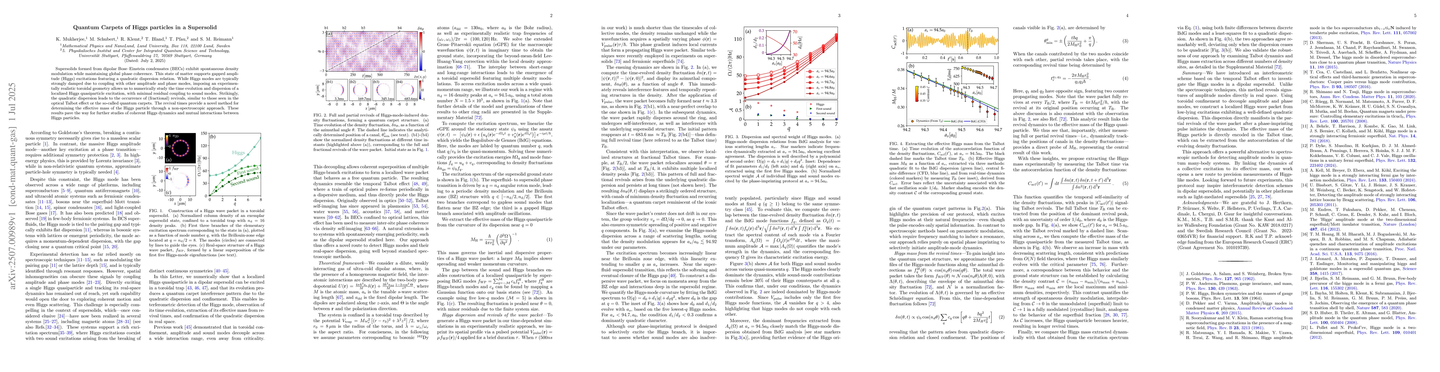 Thumbnail for Quantum Carpets of Higgs particles in a Supersolid