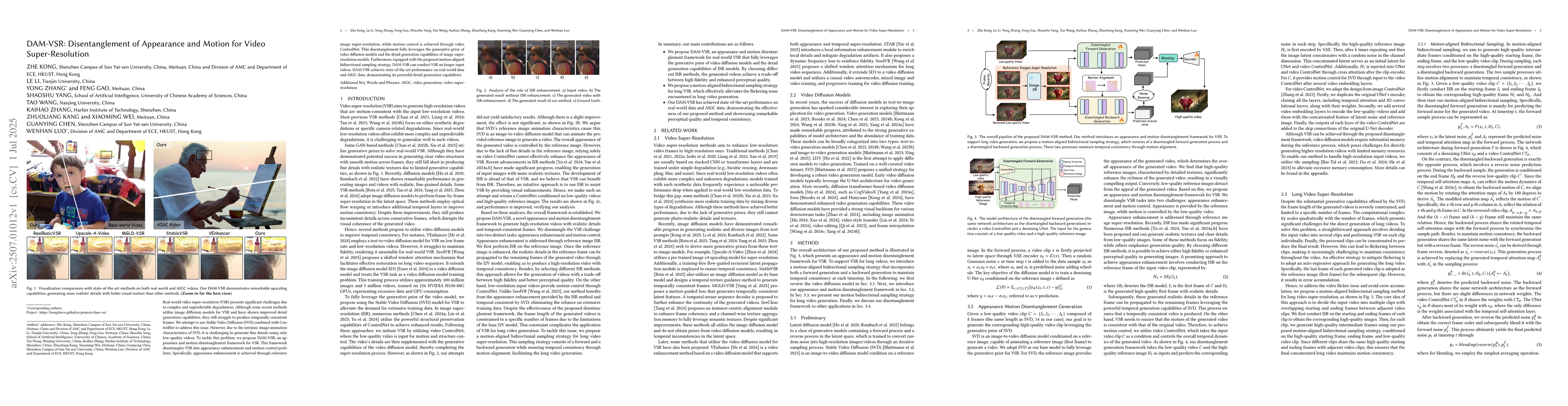 Thumbnail for DAM-VSR: Disentanglement of Appearance and Motion for Video
  Super-Resolution
