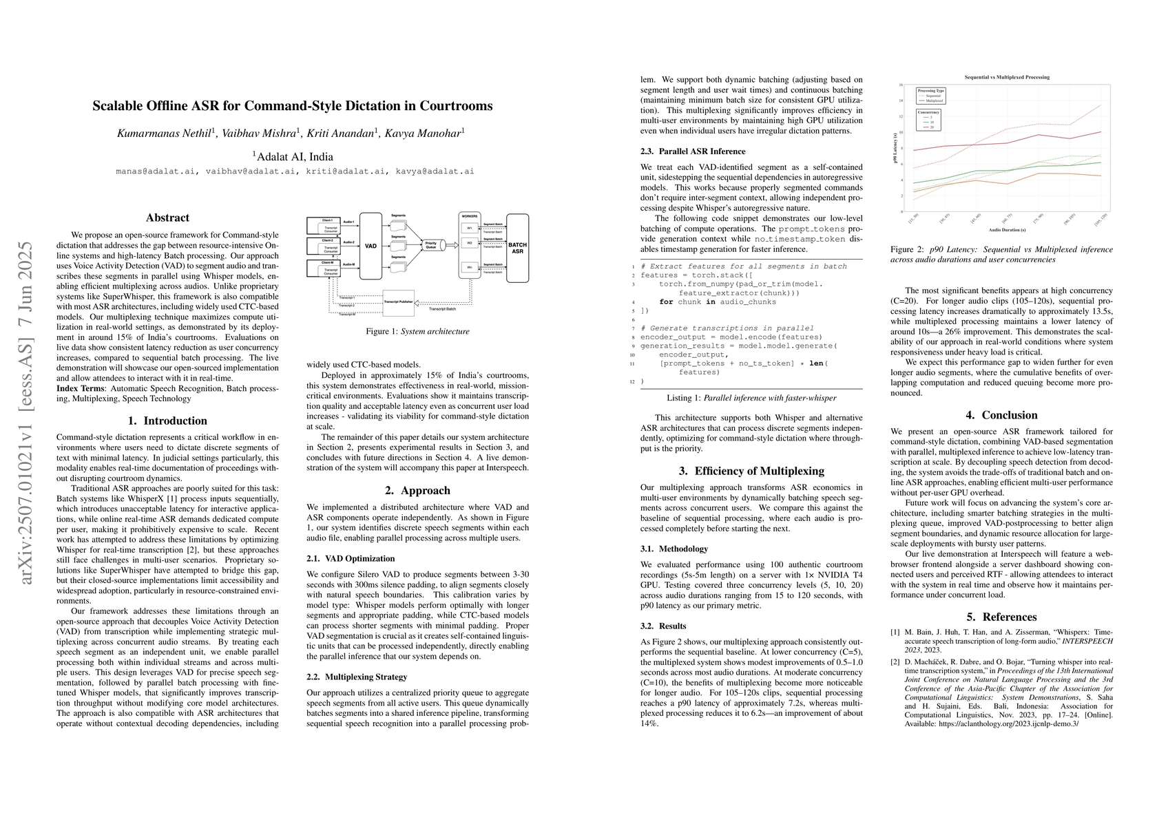 Thumbnail for Scalable Offline ASR for Command-Style Dictation in Courtrooms