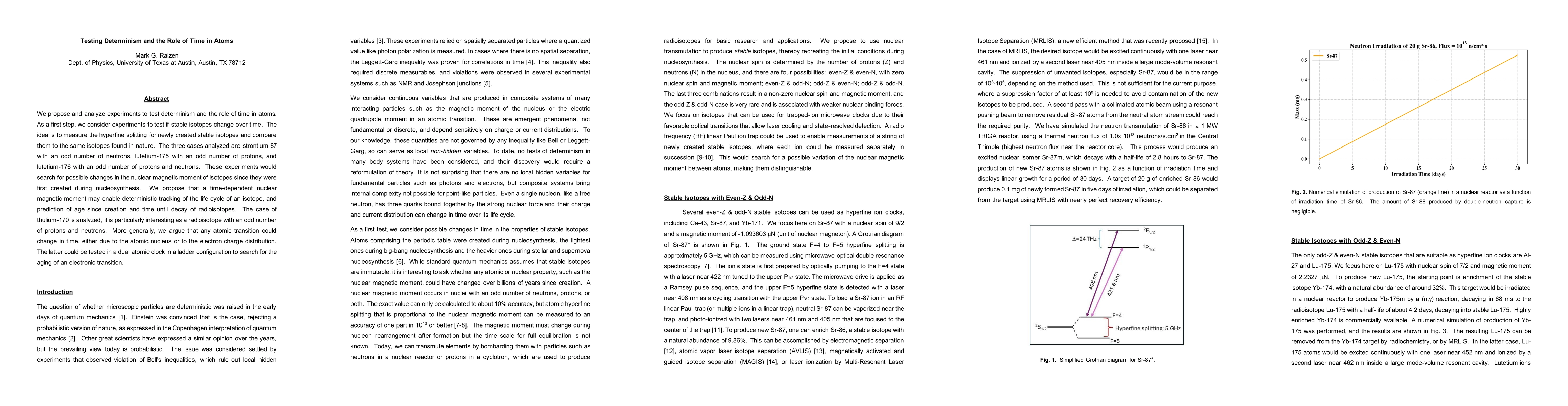 Thumbnail for Testing Determinism and the Role of Time in Atoms