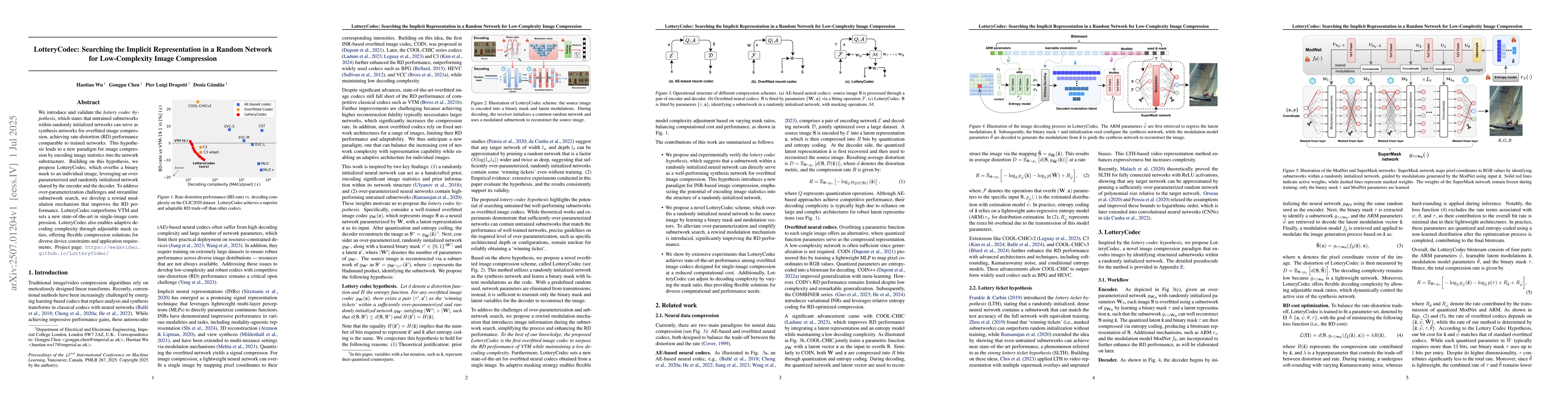 Thumbnail for LotteryCodec: Searching the Implicit Representation in a Random Network
  for Low-Complexity Image Compression