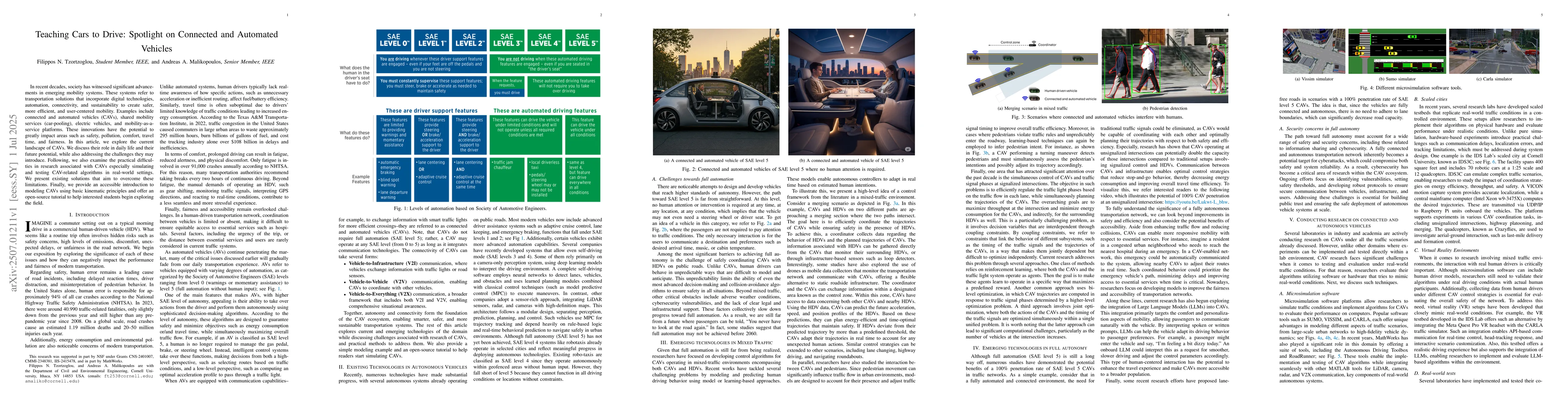 Thumbnail for Teaching Cars to Drive: Spotlight on Connected and Automated Vehicles