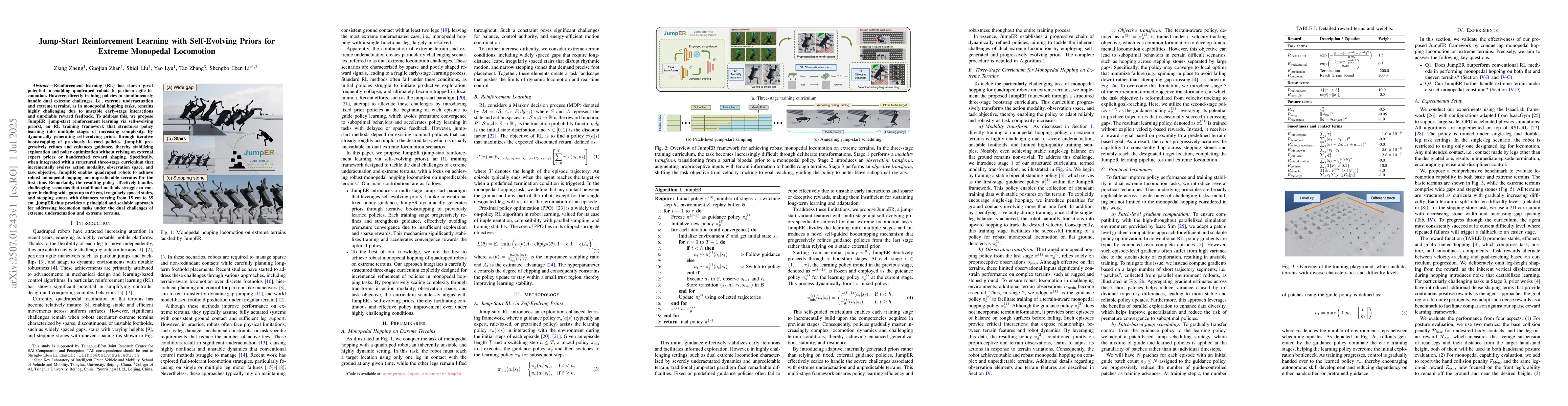 Thumbnail for Jump-Start Reinforcement Learning with Self-Evolving Priors for Extreme
  Monopedal Locomotion