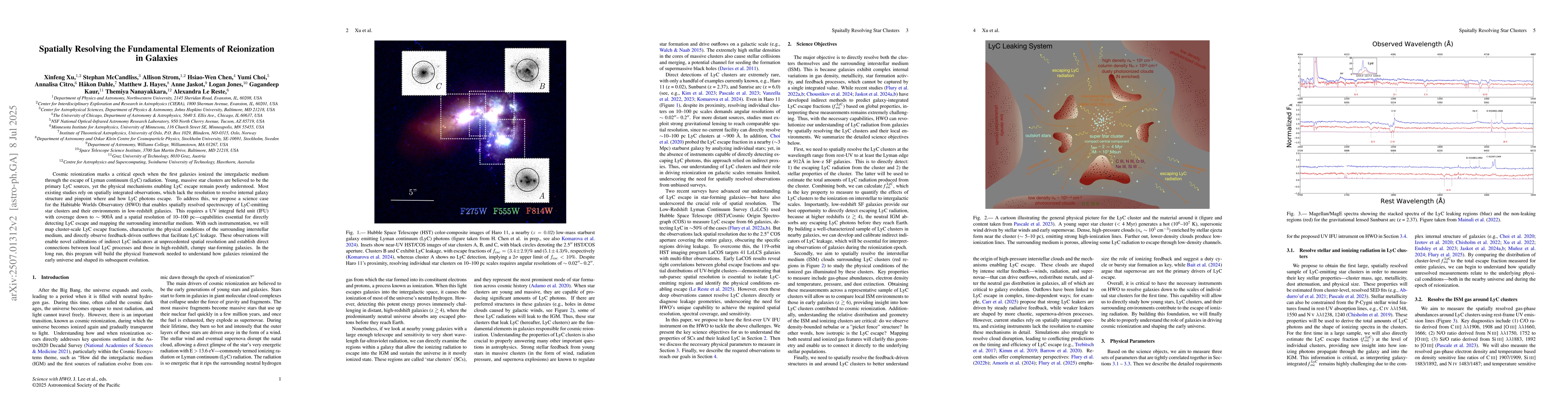 Thumbnail for Spatially Resolving the Fundamental Elements of Reionization in Galaxies