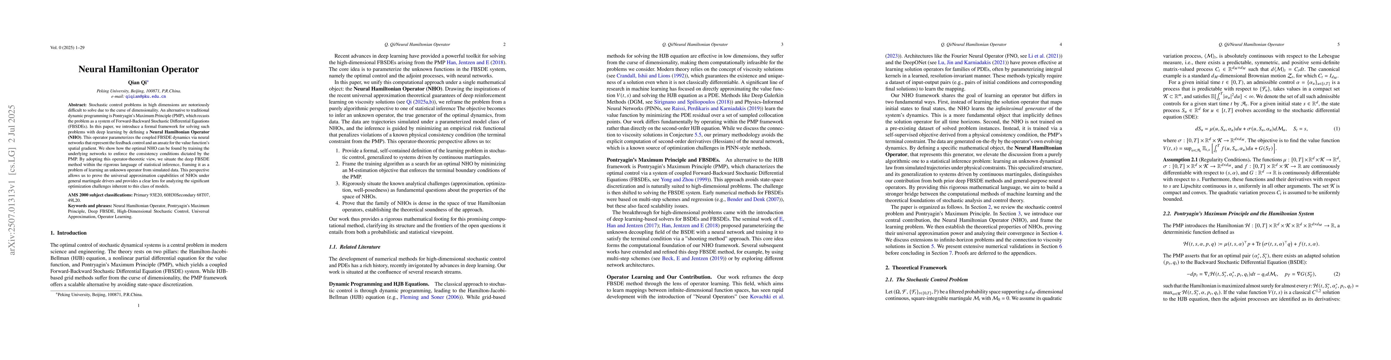 Thumbnail for Neural Hamiltonian Operator