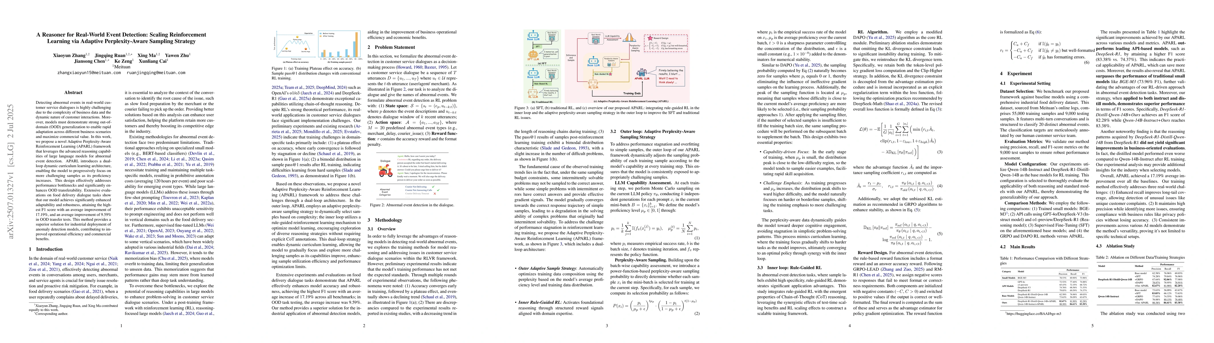 Thumbnail for Reasoner for Real-World Event Detection: Scaling Reinforcement Learning
  via Adaptive Perplexity-Aware Sampling Strategy