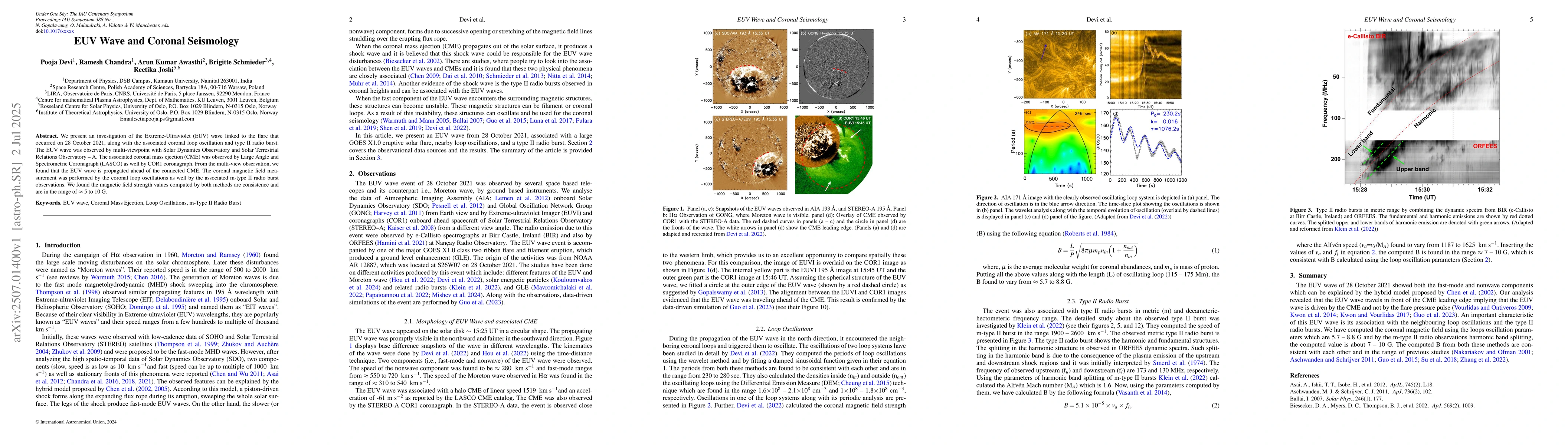 Thumbnail for EUV Wave and Coronal Seismology