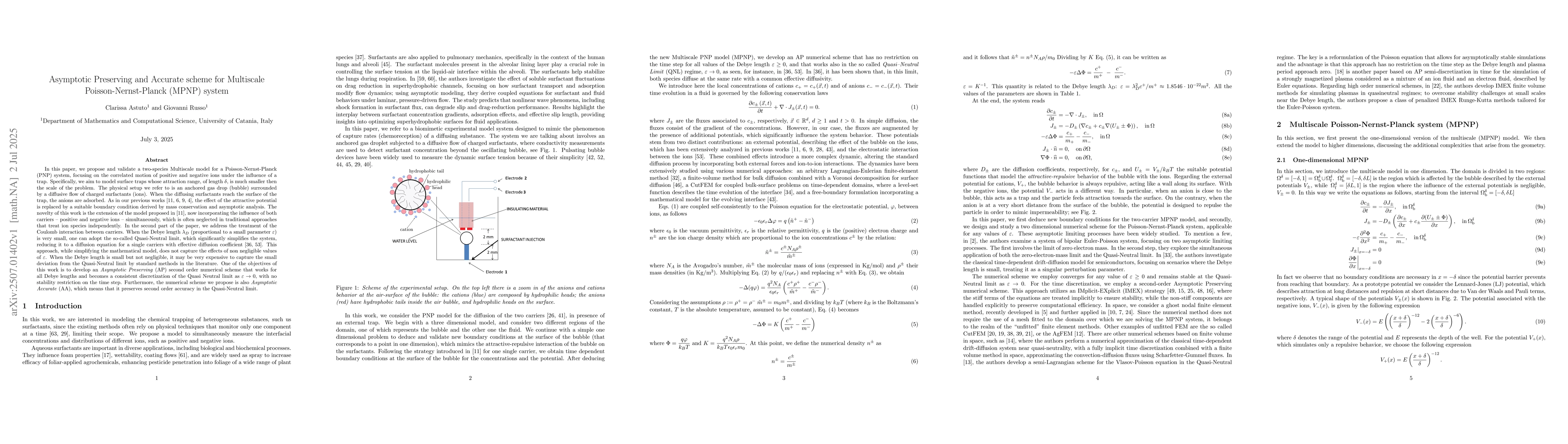 Thumbnail for Asymptotic Preserving and Accurate scheme for Multiscale
  Poisson-Nernst-Planck (MPNP) system