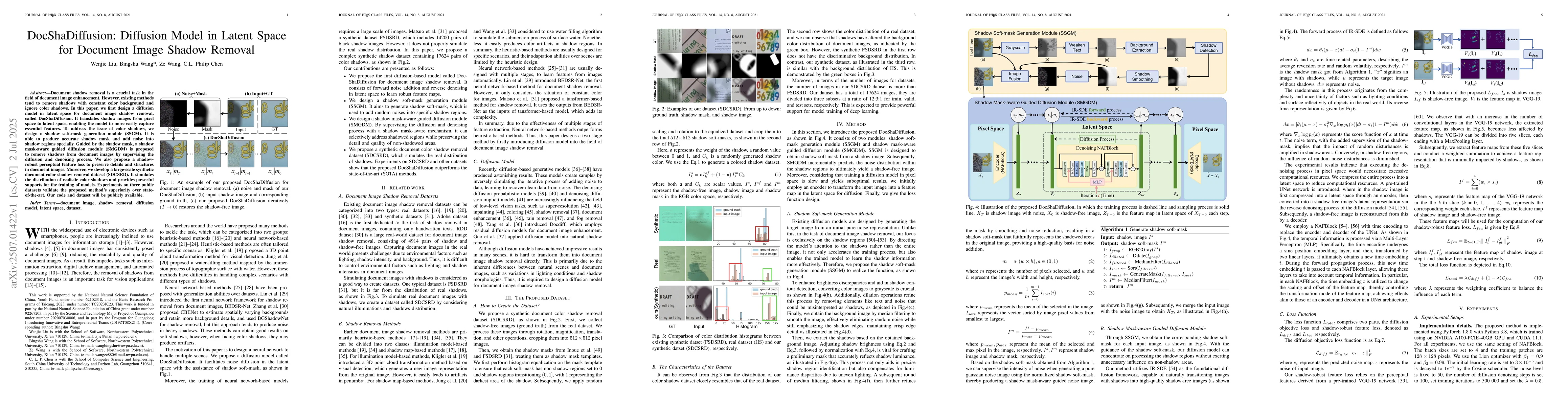 Thumbnail for DocShaDiffusion: Diffusion Model in Latent Space for Document Image
  Shadow Removal