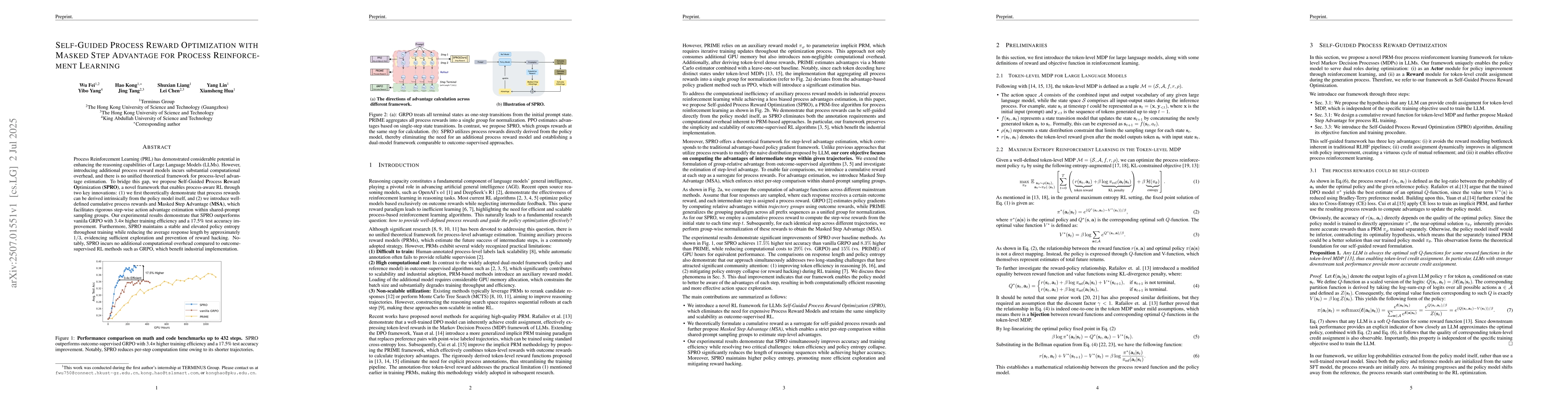 Thumbnail for Self-Guided Process Reward Optimization with Redefined Step-wise
  Advantage for Process Reinforcement Learning