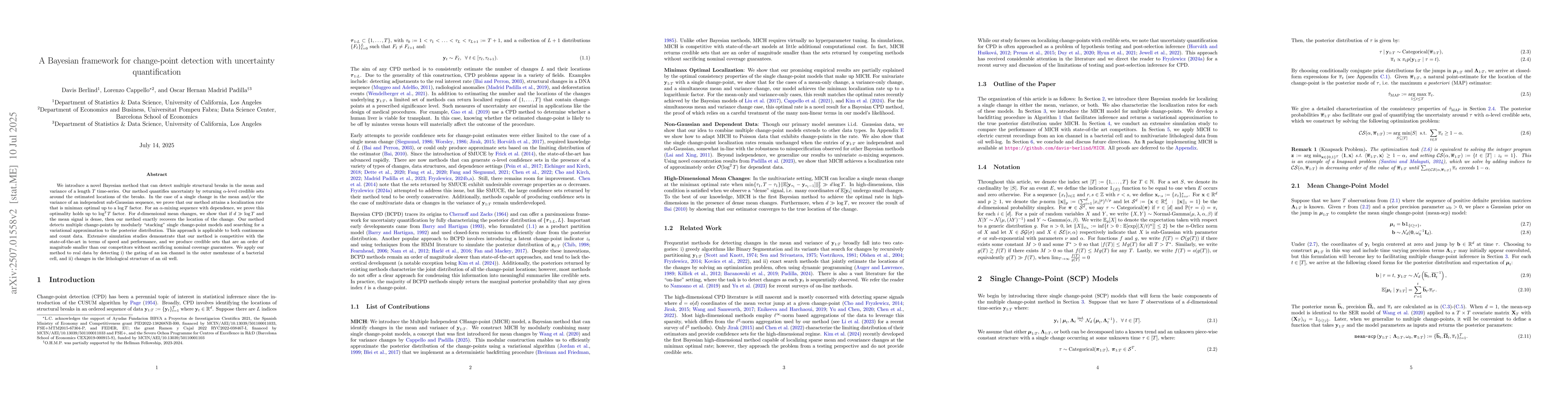 Thumbnail for A Bayesian framework for change-point detection with uncertainty
  quantification