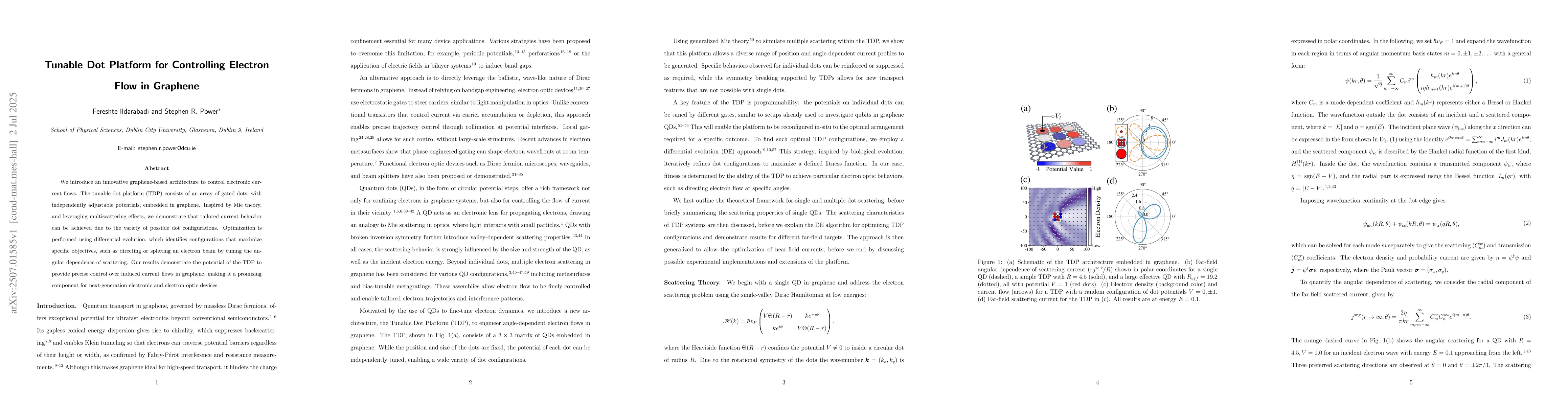 Thumbnail for Tunable Dot Platform for Controlling Electron Flow in Graphene