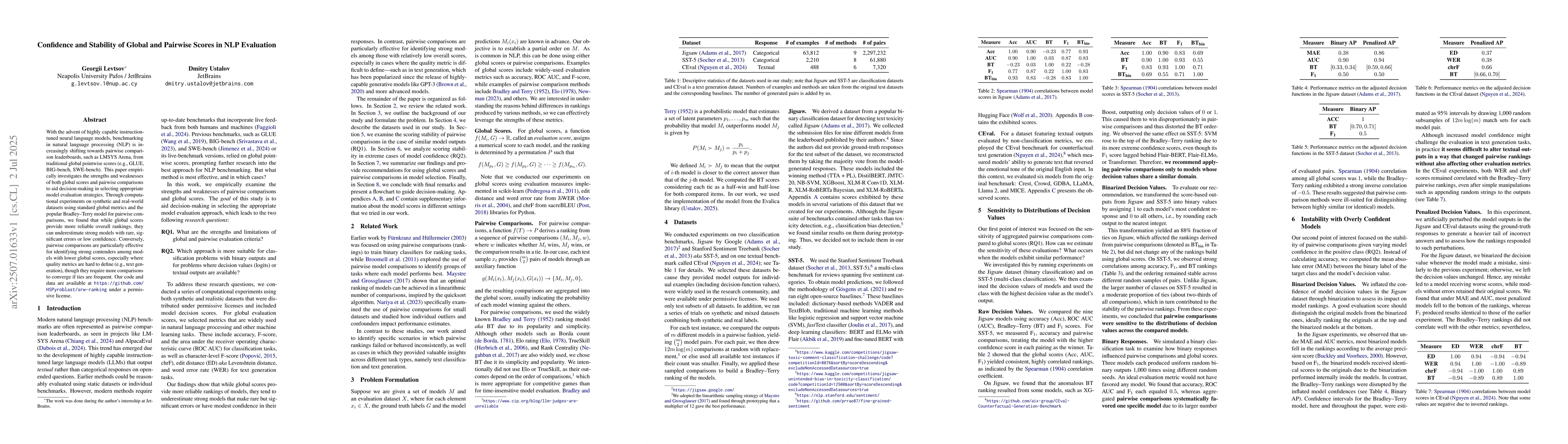 Thumbnail for Confidence and Stability of Global and Pairwise Scores in NLP Evaluation