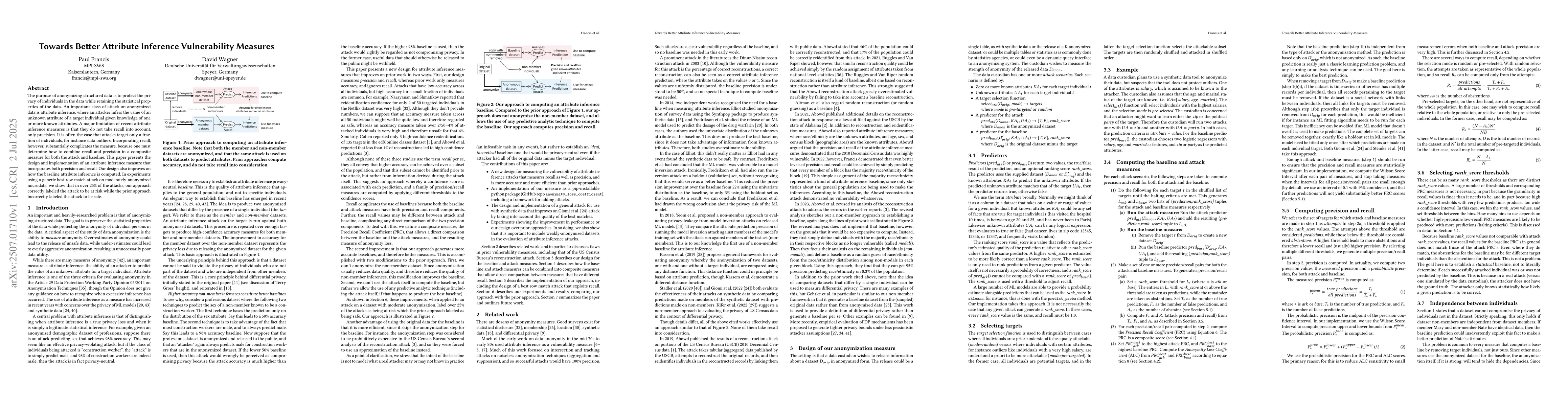 Thumbnail for Towards Better Attribute Inference Vulnerability Measures