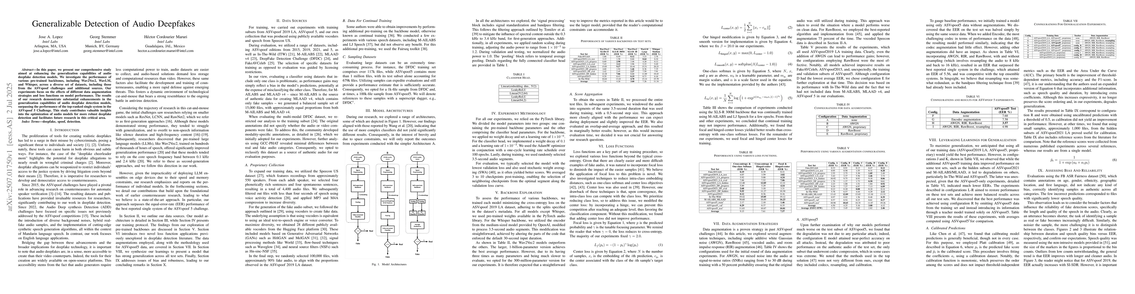 Thumbnail for Generalizable Detection of Audio Deepfakes