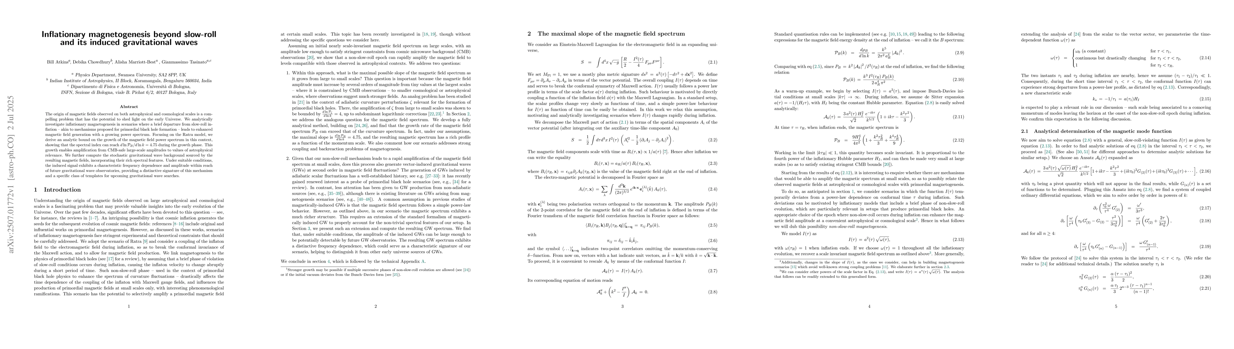 Thumbnail for Inflationary magnetogenesis beyond slow-roll and its induced
  gravitational waves