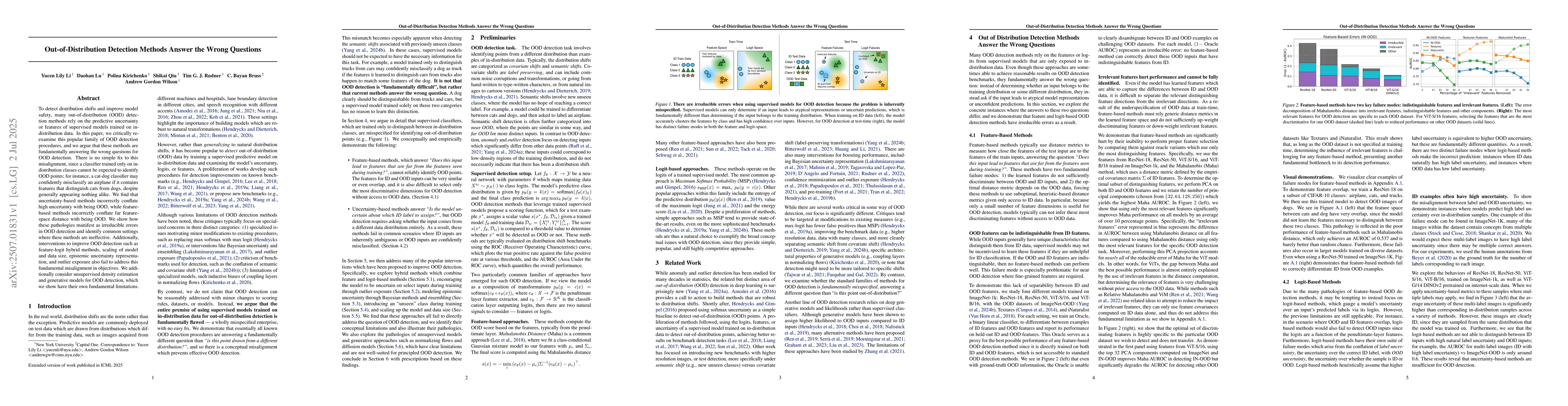 Thumbnail for Out-of-Distribution Detection Methods Answer the Wrong Questions