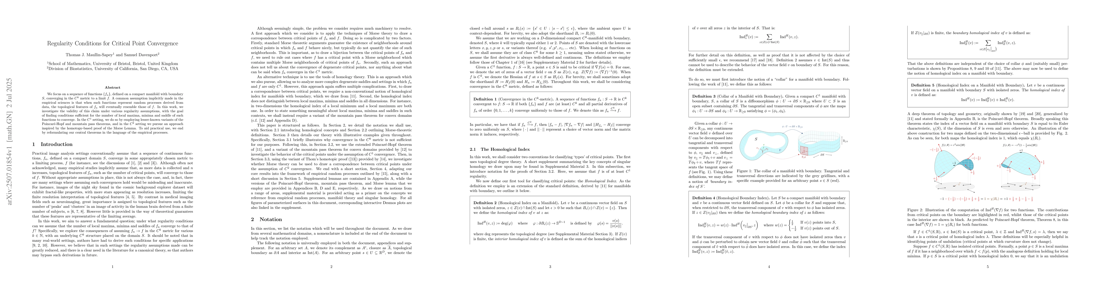 Thumbnail for Regularity Conditions for Critical Point Convergence
