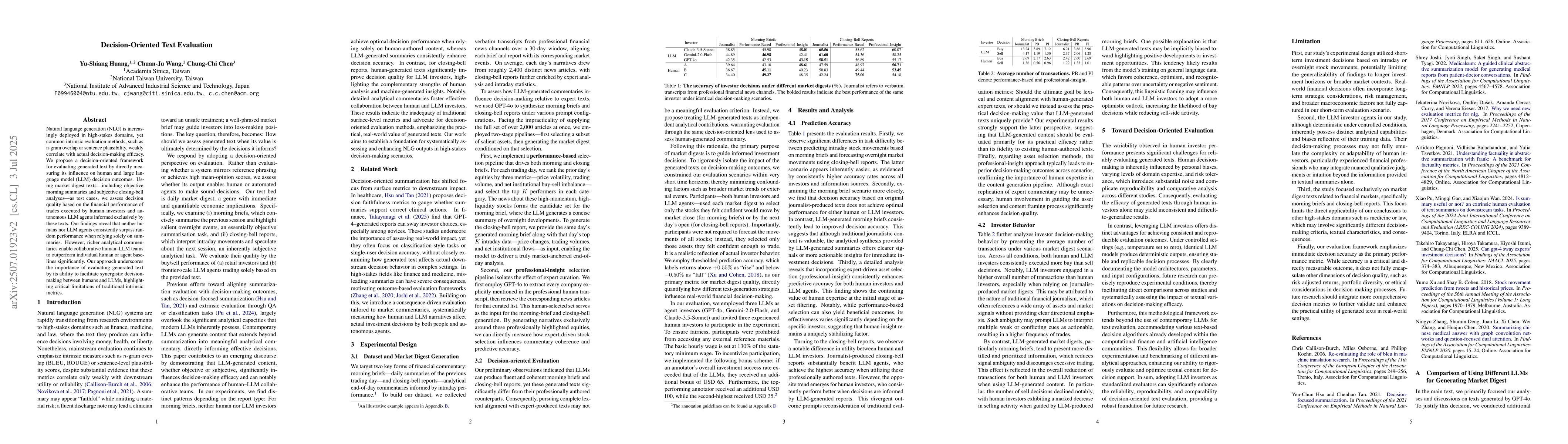 Thumbnail for Decision-Oriented Text Evaluation