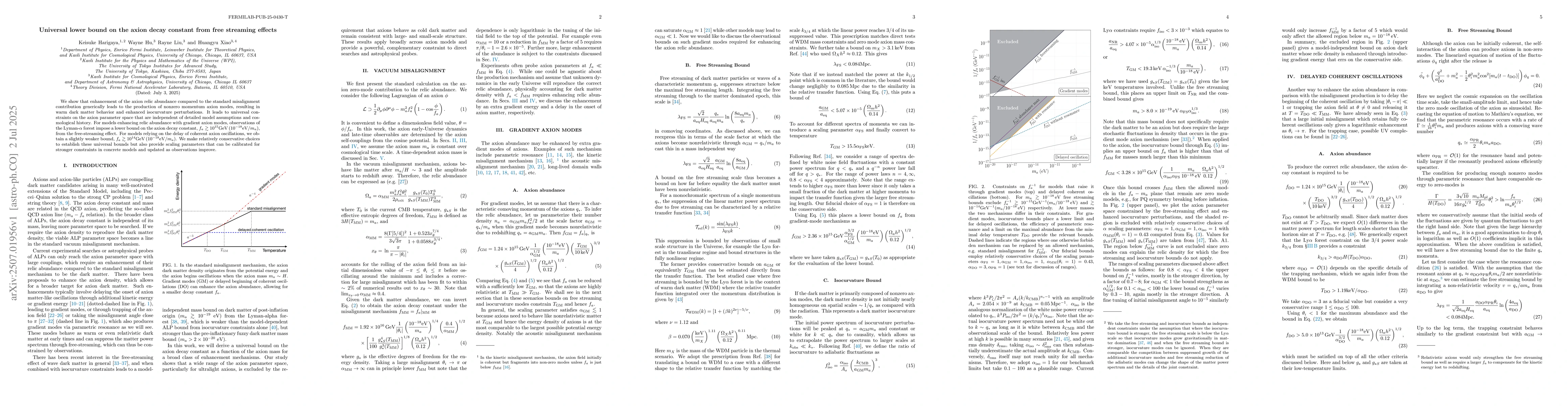 Thumbnail for Universal lower bound on the axion decay constant from free streaming
  effects