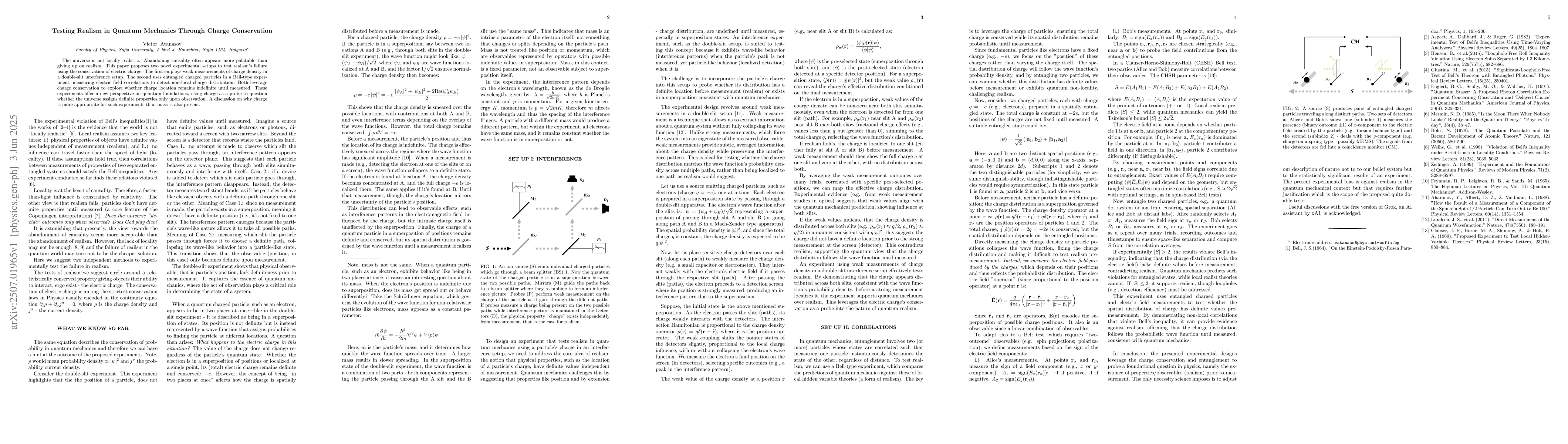 Thumbnail for Testing Realism in Quantum Mechanics Through Charge Conservation