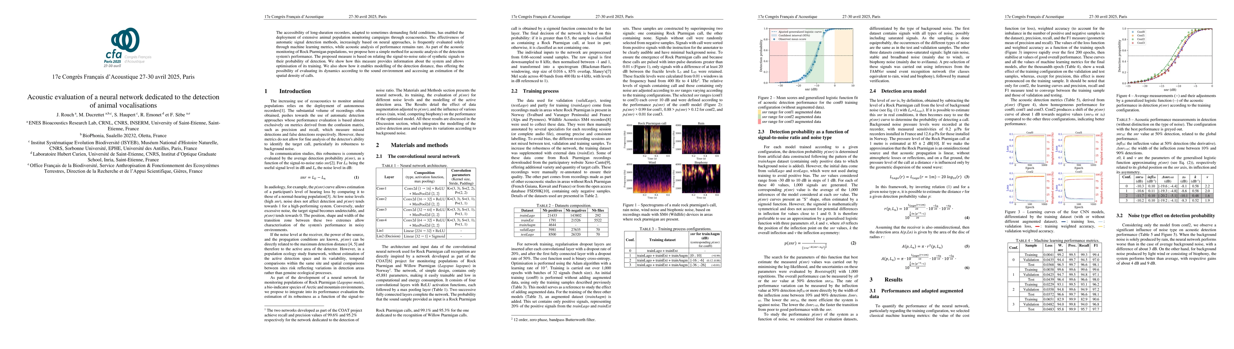 Thumbnail for Acoustic evaluation of a neural network dedicated to the detection of
  animal vocalisations