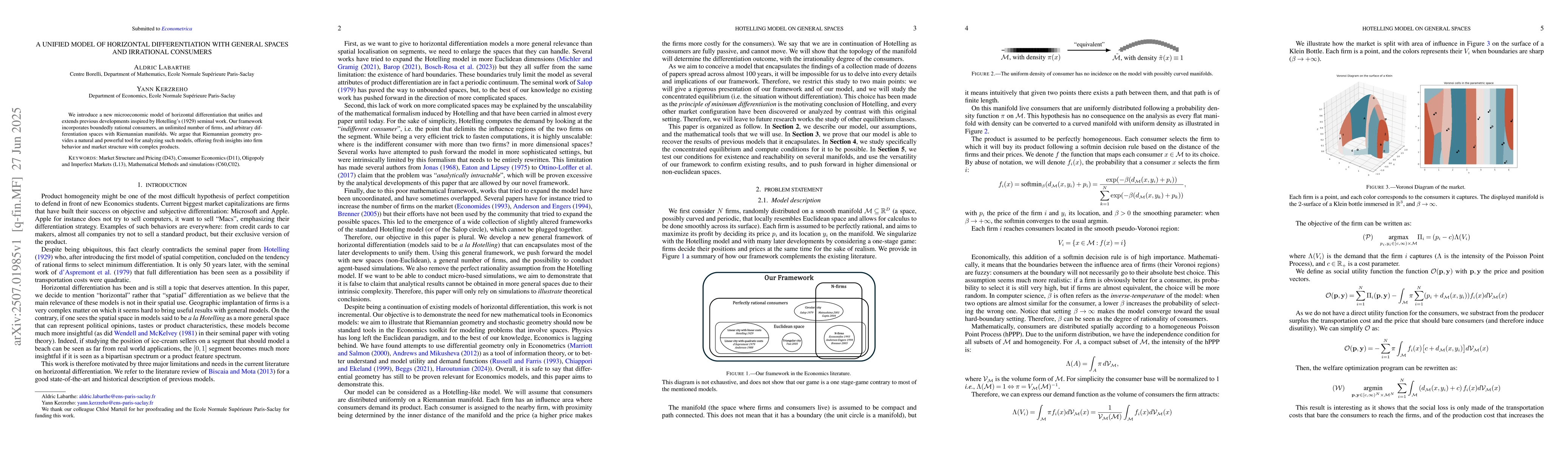 Thumbnail for A unified model of horizontal differentiation with general spaces and
  irrational consumers