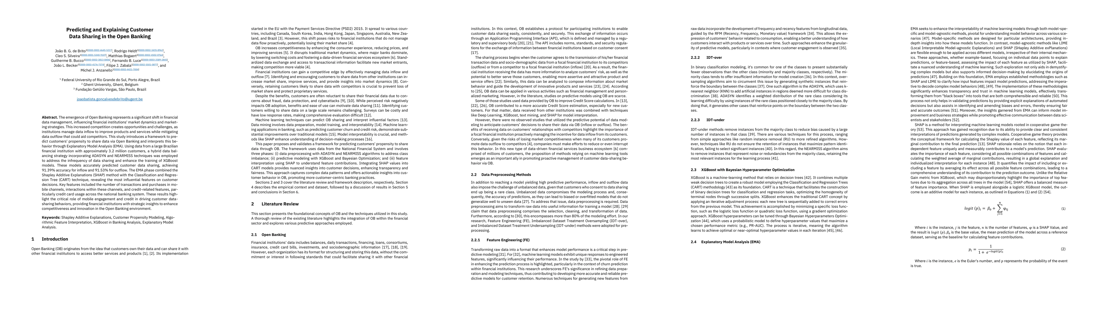 Thumbnail for Predicting and Explaining Customer Data Sharing in the Open Banking