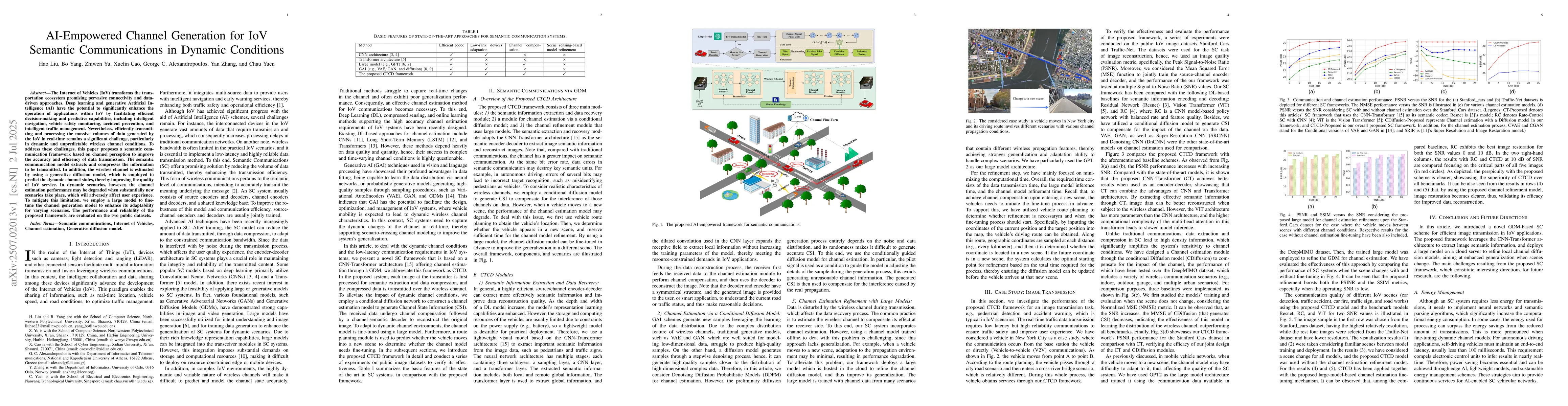 Thumbnail for AI-Empowered Channel Generation for IoV Semantic Communications in
  Dynamic Conditions