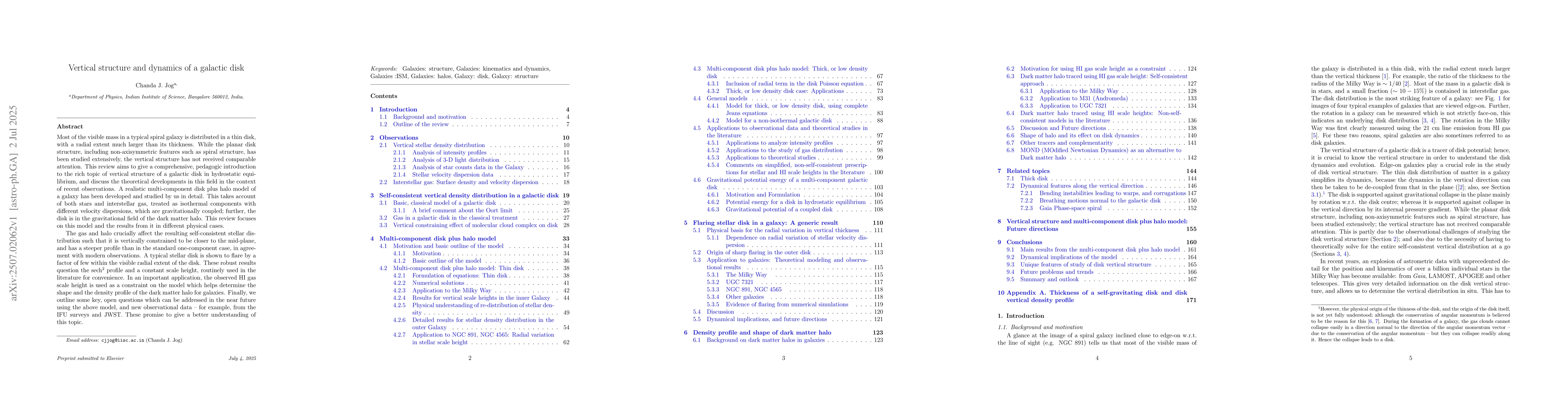 Thumbnail for Vertical Structure and Dynamics of a Galactic Disk