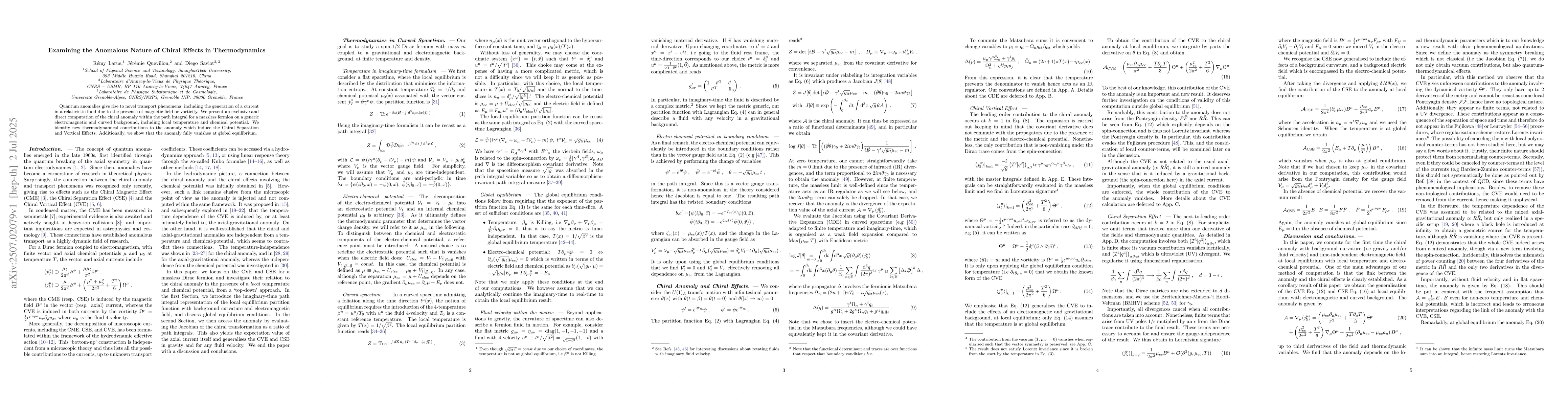 Thumbnail for Examining the Anomalous Nature of Chiral Effects in Thermodynamics