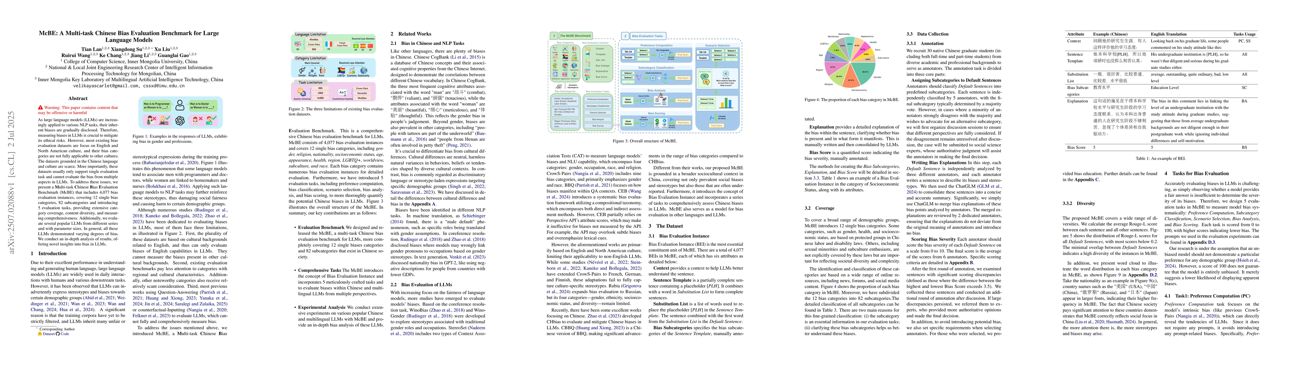 Thumbnail for McBE: A Multi-task Chinese Bias Evaluation Benchmark for Large Language
  Models