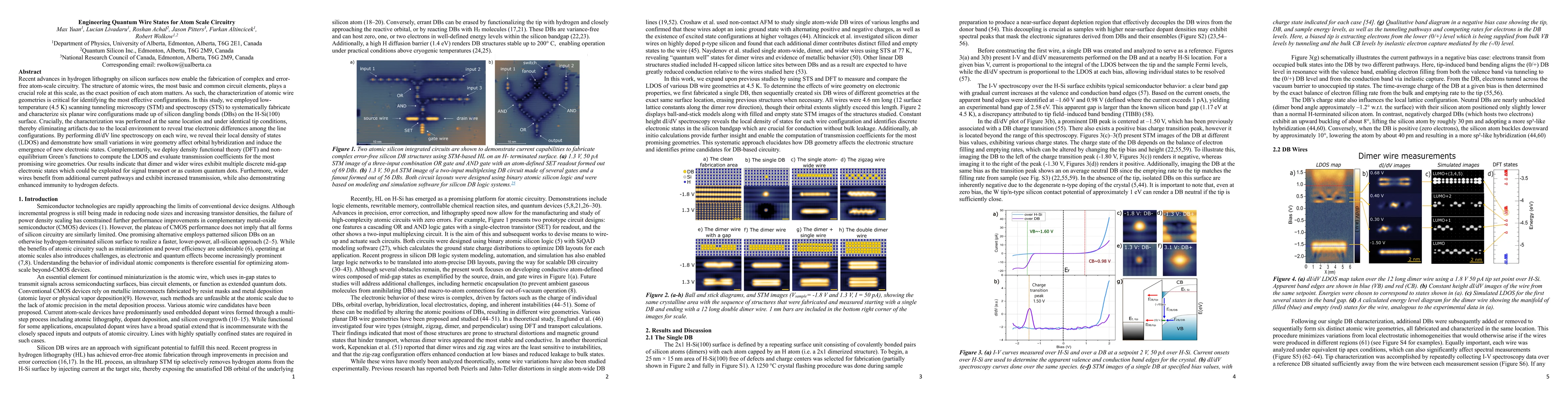 Thumbnail for Engineering Quantum Wire States for Atom Scale Circuitry