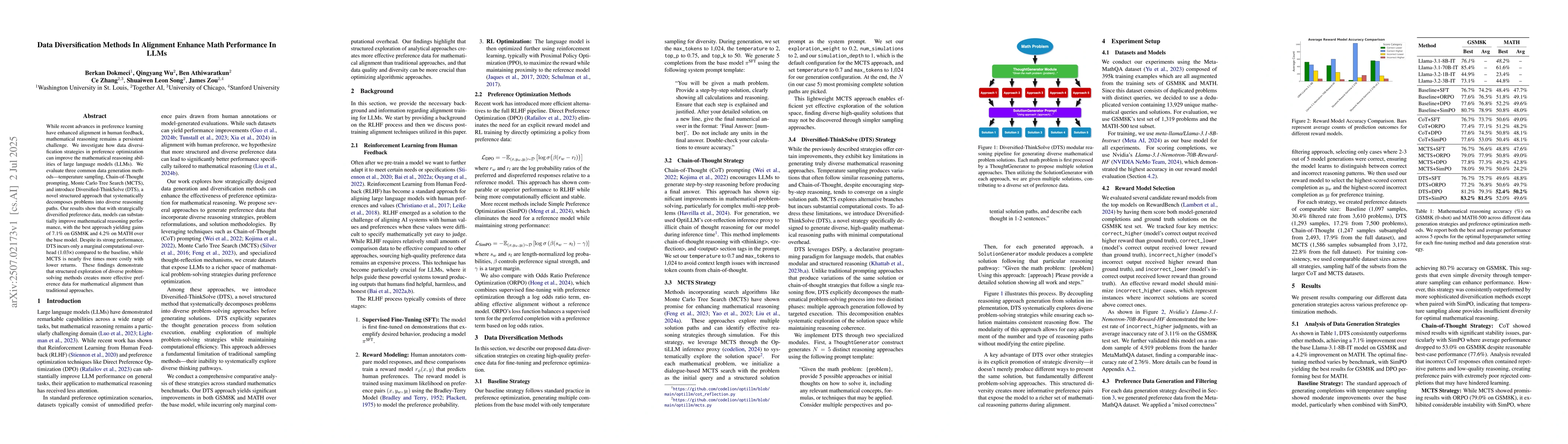 Thumbnail for Data Diversification Methods In Alignment Enhance Math Performance In
  LLMs