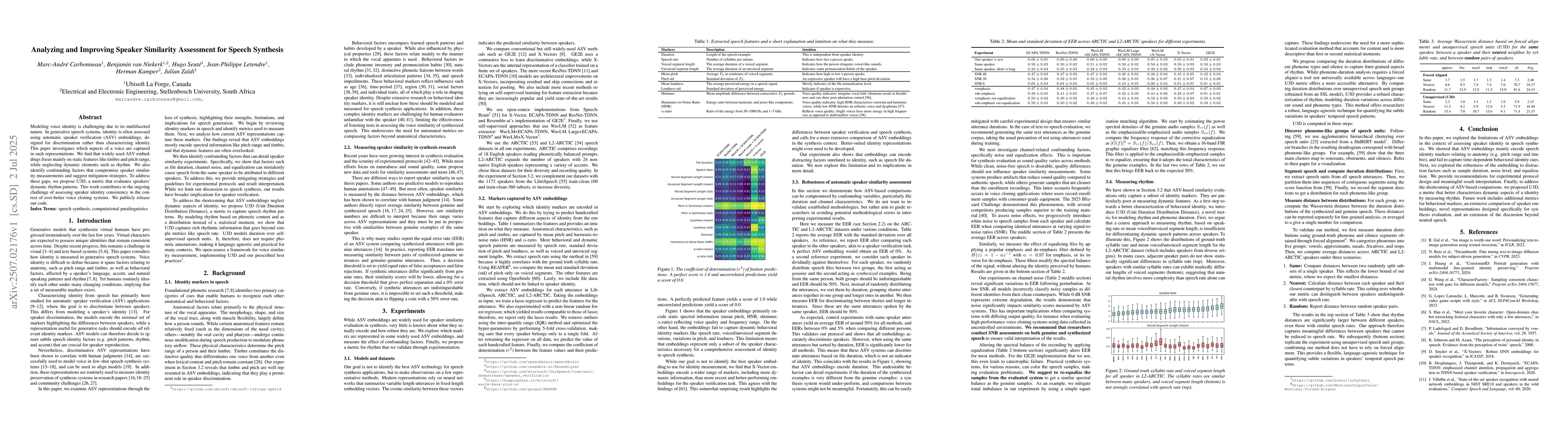 Thumbnail for Analyzing and Improving Speaker Similarity Assessment for Speech
  Synthesis