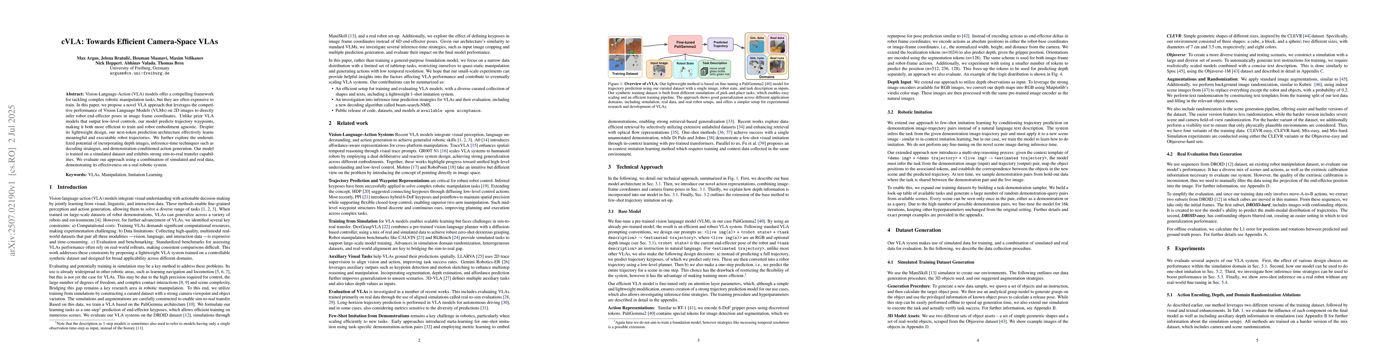 Thumbnail for cVLA: Towards Efficient Camera-Space VLAs
