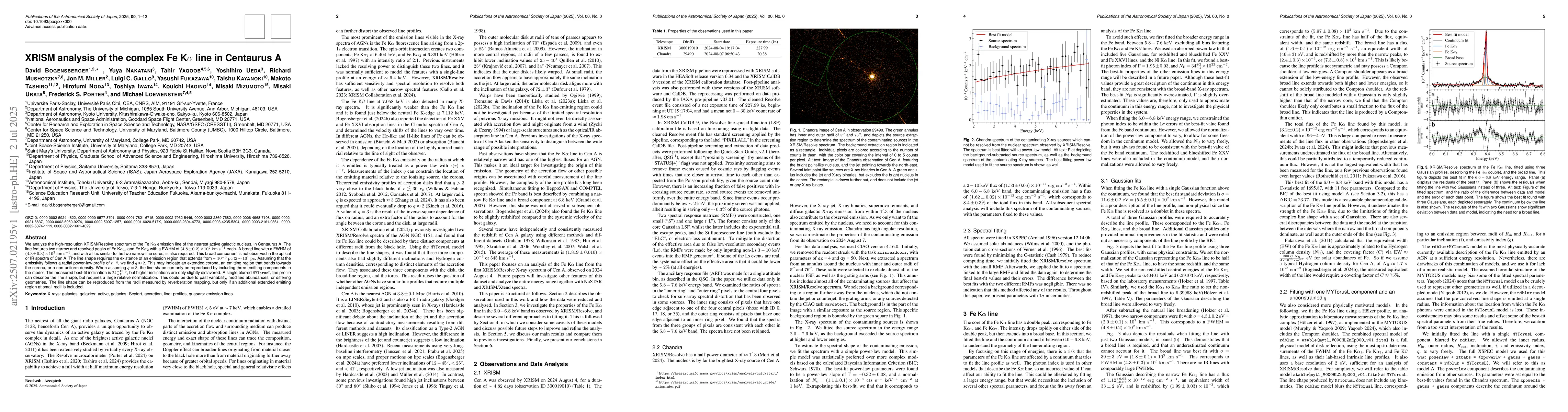 Thumbnail for XRISM analysis of the complex Fe K$α$ line in Centaurus A